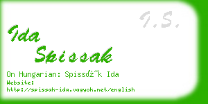ida spissak business card